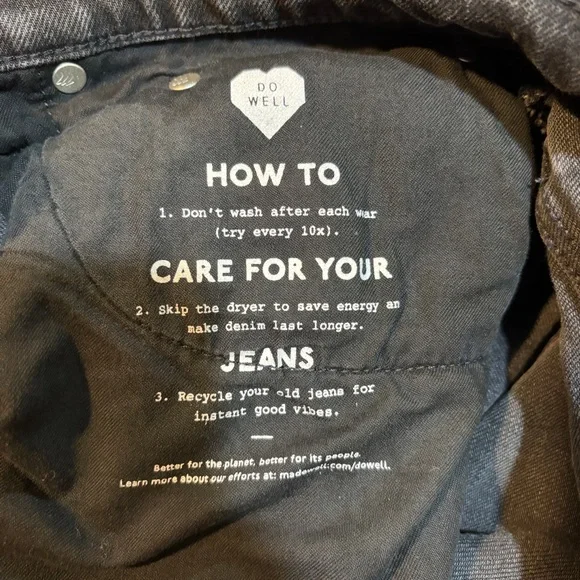 Madewell The Slim Boyjean Black Lunar Wash Jeans Size 28 - Picture 11 of 11